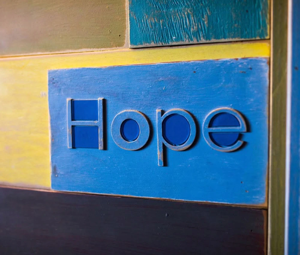 artwork featuring the word "Hope"
