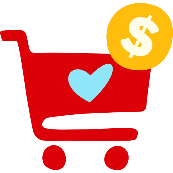 illustrated icon of a shopping cart