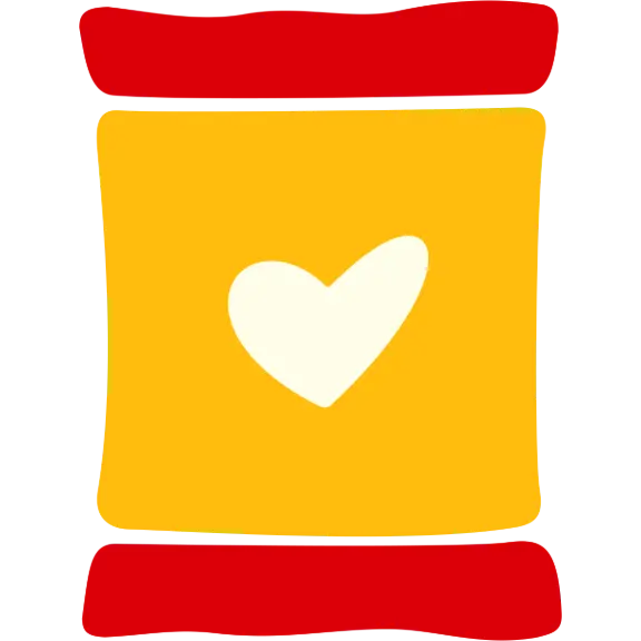 illustrated icon representing snack package